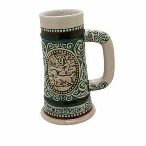 🤩Vintage Avon Mug Ceramarte Brazil Trout English Setter Lidded Beer Stein-1983